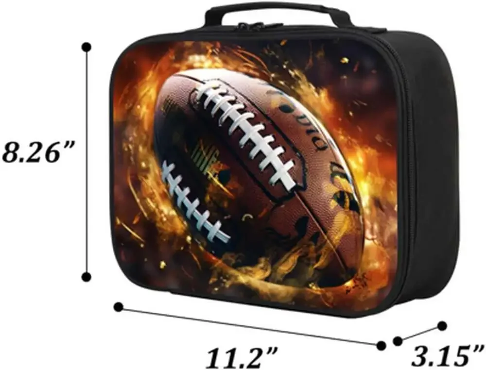 Football Lunch Box for Boys and Kids, American Football Design, Sports School